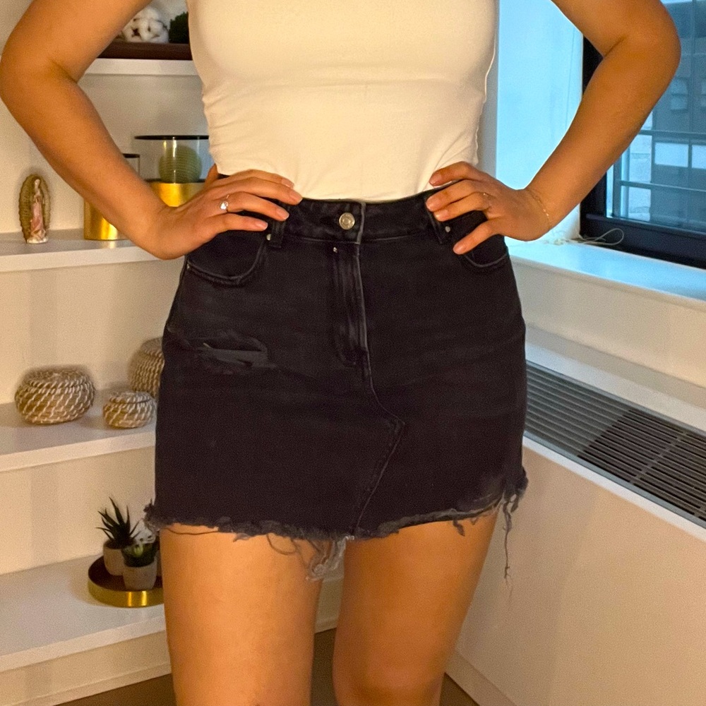 Pacsun black denim skirt
